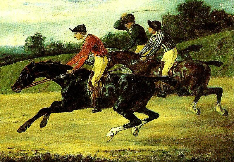 charles emile callande course de chevaux montes oil painting image